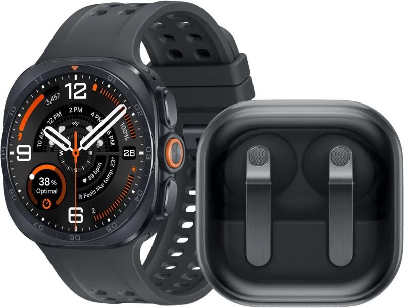 Samsung Galaxy Watch Ultra 2 5G Titanium Zwart 47mm + Galaxy Buds4 Pro Zwart