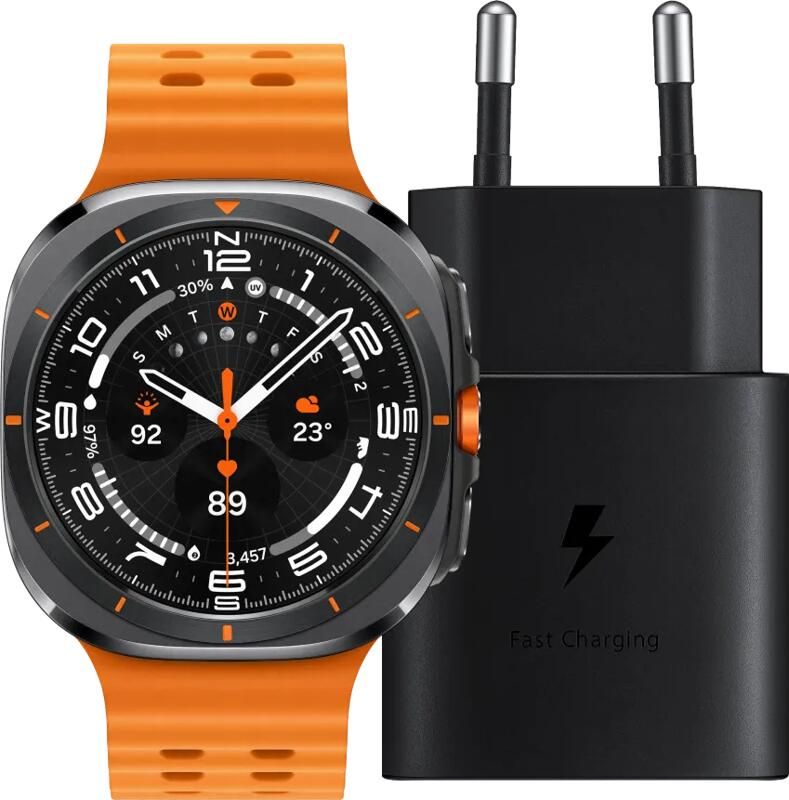 Samsung Galaxy Watch Ultra 4G Grijs Oranje 47mm + Oplader 25W