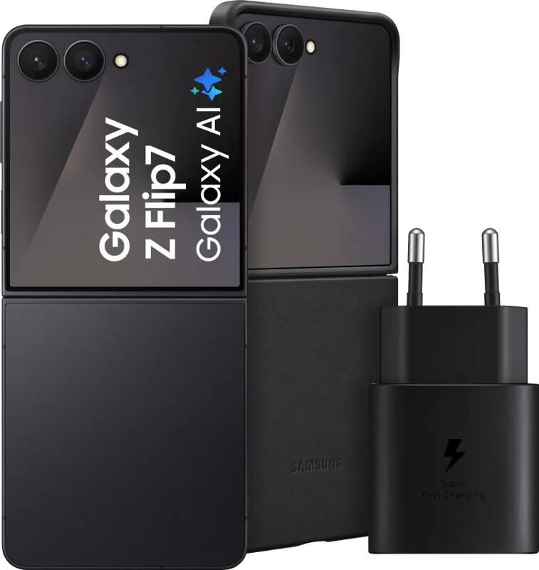 Samsung Galaxy Z Flip 7 256GB Zwart 5G + Accessoirepakket