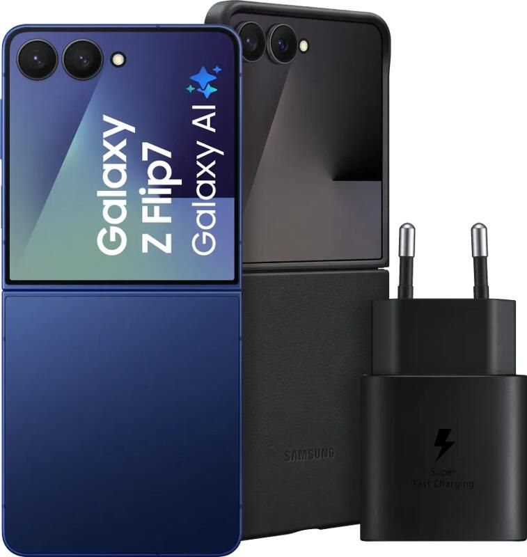 Samsung Galaxy Z Flip 7 512GB Blauw 5G + Accessoirepakket