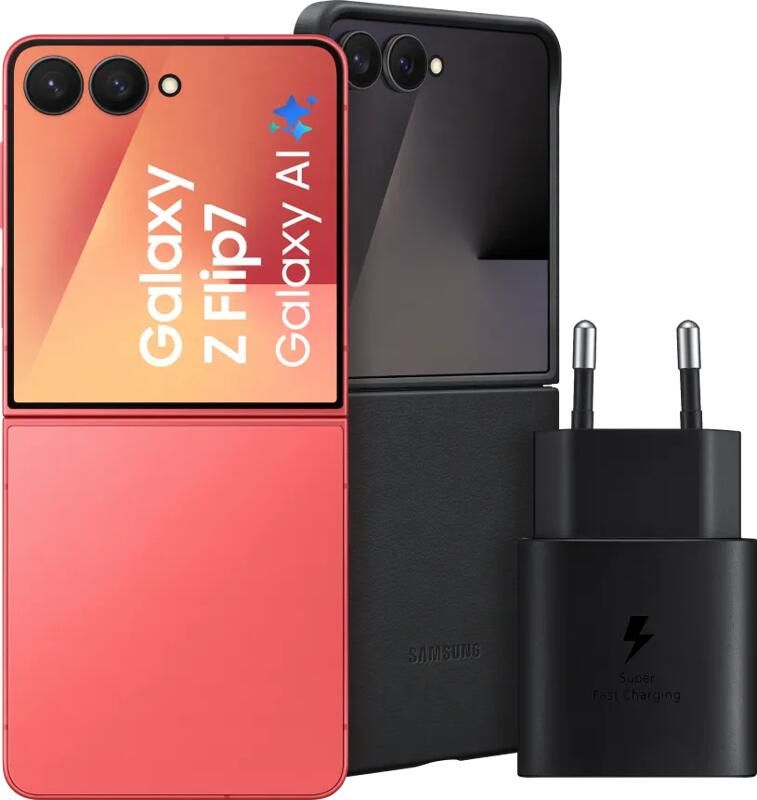 Samsung Galaxy Z Flip 7 256GB Rood 5G + Accessoirepakket