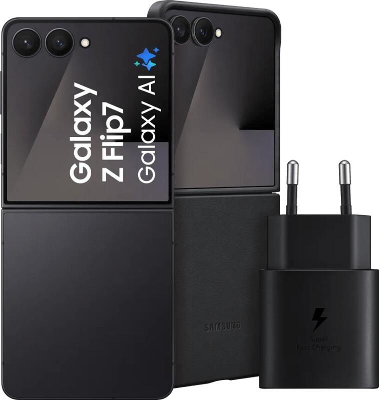 Samsung Galaxy Z Flip 7 512GB Zwart 5G + Accessoirepakket