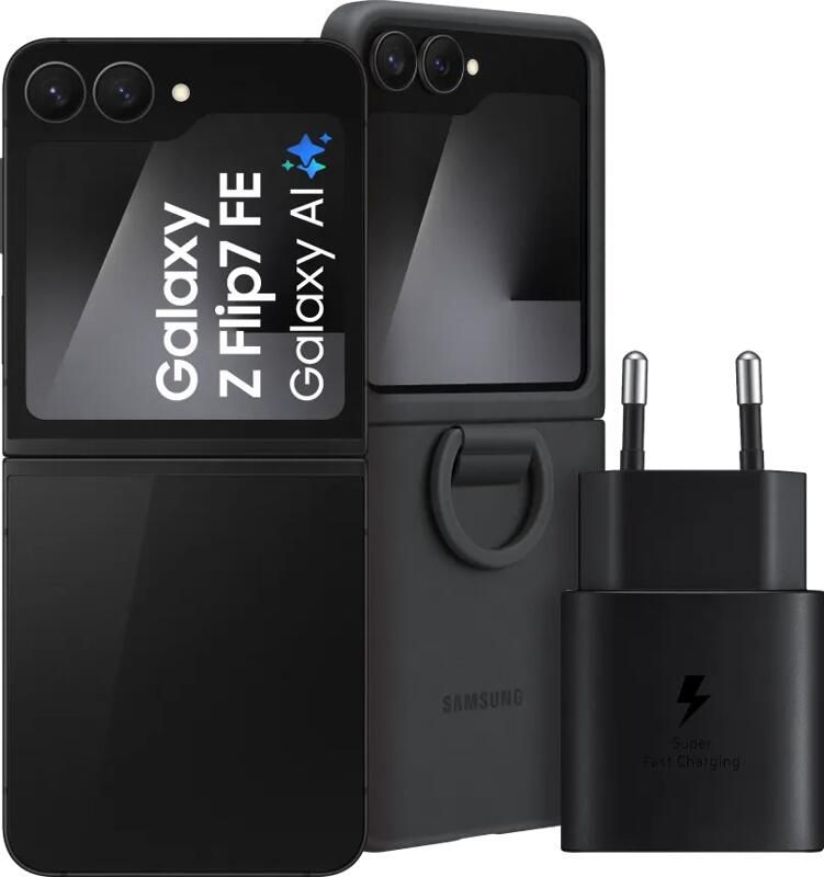 Samsung Galaxy Z Flip 7 FE 256GB Zwart 5G + Accessoirepakket