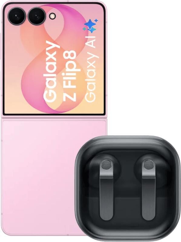 Samsung Galaxy Z Flip 8 256GB Roze 5G + Galaxy Buds4 Zwart