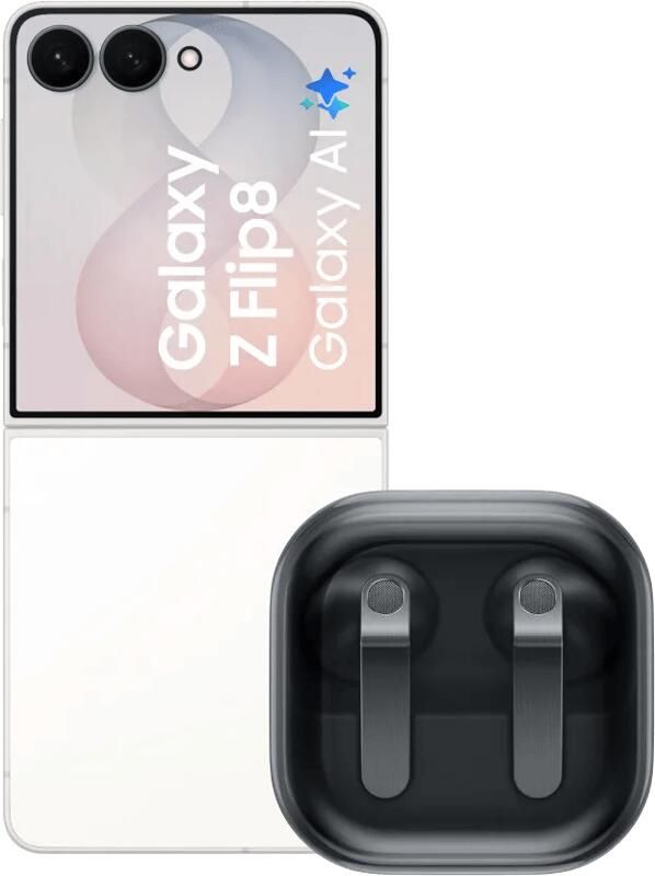 Samsung Galaxy Z Flip 8 512GB Wit 5G + Galaxy Buds4 Zwart