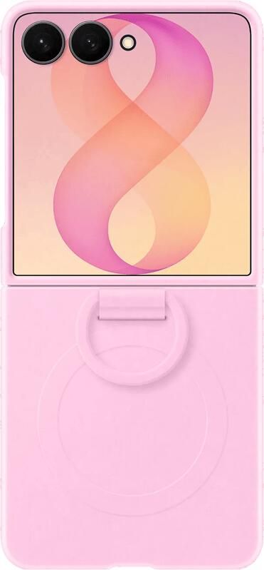 Samsung Galaxy Z Flip 8 Siliconen Back Cover met Magneet Roze
