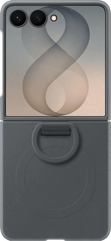 Samsung Galaxy Z Flip 8 Siliconen Back Cover met Magneet Zwart