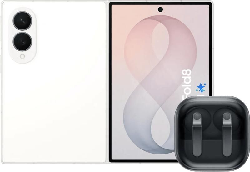 Samsung Galaxy Z Fold 8 256GB Wit 5G + Galaxy Buds4 Pro Zwart