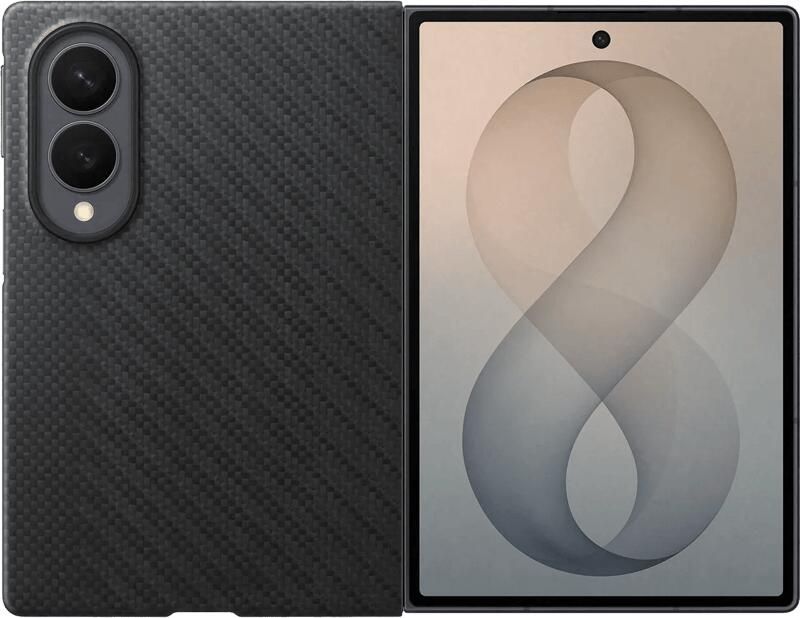 Samsung Galaxy Z Fold 8 Carbon Back Cover met Magneet Zwart