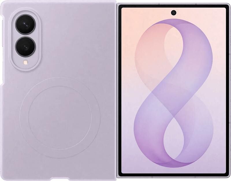 Samsung Galaxy Z Fold 8 Siliconen Back Cover met Magneet Paars