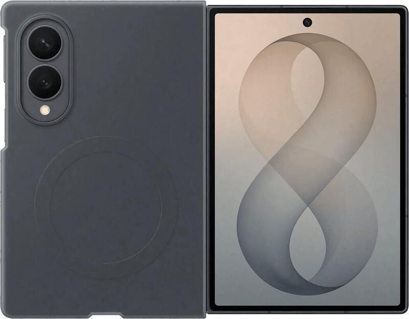 Samsung Galaxy Z Fold 8 Siliconen Back Cover met Magneet Zwart