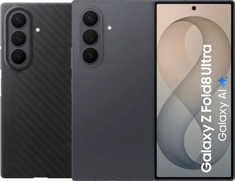 Samsung Galaxy Z Fold 8 Ultra 256GB Zwart 5G + Carbon Back Cover met Magneet Zwart
