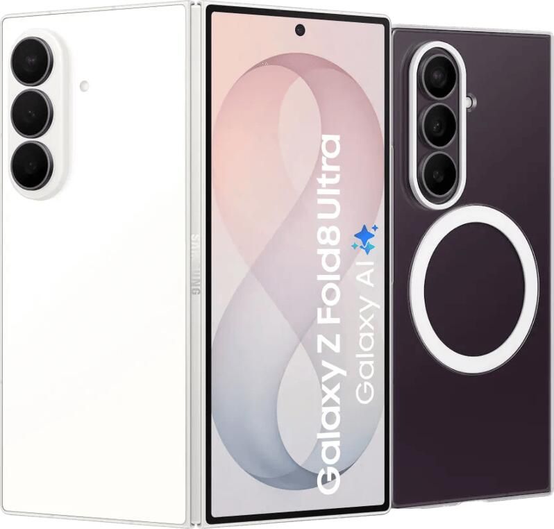Samsung Galaxy Z Fold 8 Ultra 512GB Wit 5G + Carbon Back Cover met Magneet Zwart