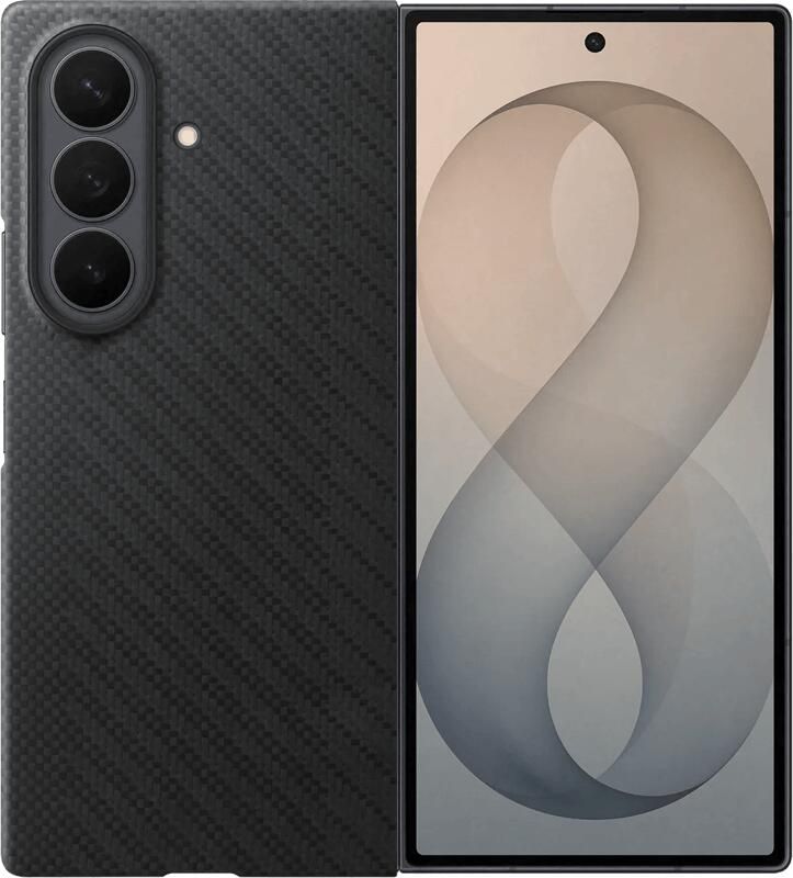 Samsung Galaxy Z Fold 8 Ultra Carbon Back Cover met Magneet Zwart