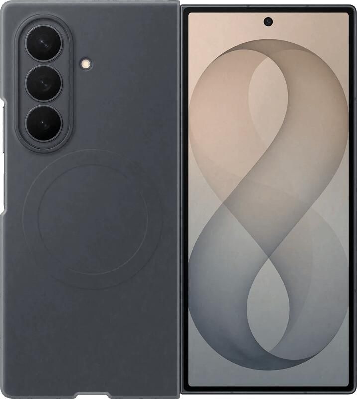 Samsung Galaxy Z Fold 8 Ultra Siliconen Back Cover met Magneet Zwart