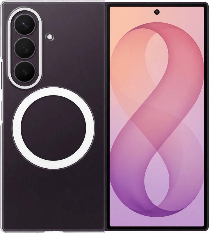Samsung Galaxy Z Fold 8 Ultra Soft Case Back Cover met Magneet Transparant