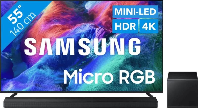 Samsung Micro RGB 55" R85H (2026) + HW-QS700F (2025)