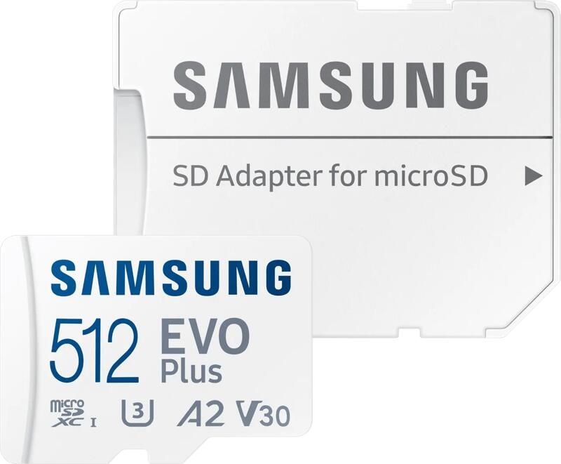 Samsung EVO Plus microSD Card 512GB Micro SD-kaart Wit