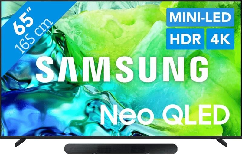 Samsung Neo QLED 65" QN80H (2026) + HW-S60D Zwart (2024)