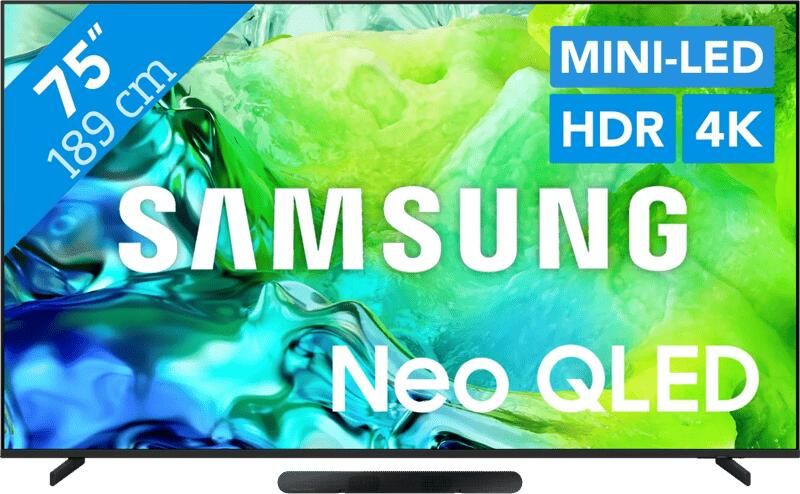Samsung Neo QLED 75" QN80H (2026) + HW-S60D Zwart (2024)