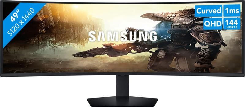 Samsung 49 Inch Odyssey G9 G91F DQHD 144Hz Gaming Monitor Zwart