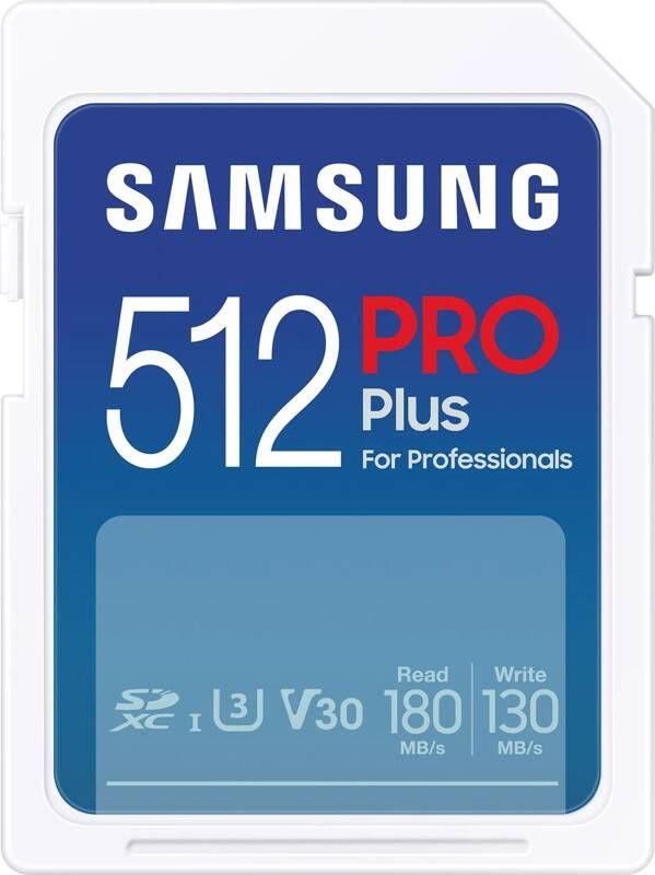 Samsung Pro Plus SD Card 512GB SD-Kaart Wit