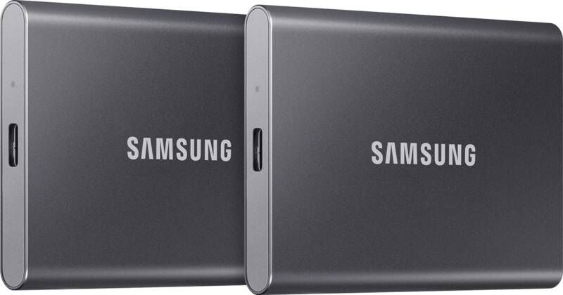 Samsung T7 Portable SSD 1TB Grijs Duo Pack