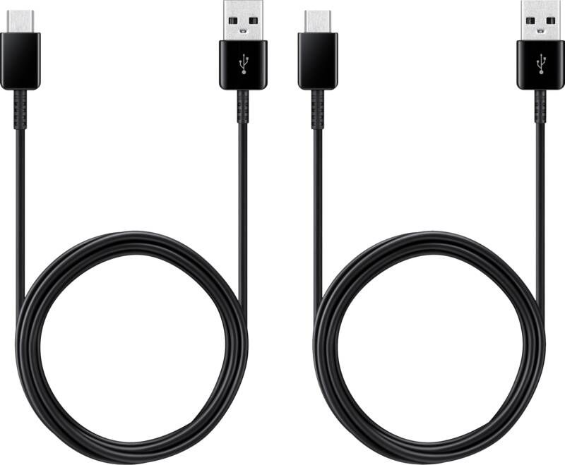 Samsung USB-C Kabel USB-C naar USB-C kabel 1 5m 2-pack Oplader Zwart