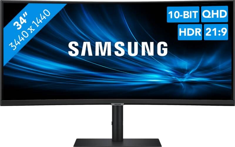 Samsung ViewFinity S6 LS34C652UAUXEN Monitor Zwart