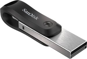 SanDisk iXpand GO Flash drive 3.0 256GB USB-sticks Grijs