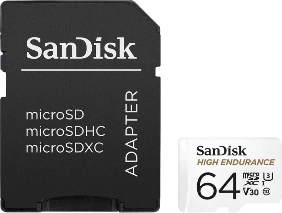 SanDisk SDSQQNR-064G-GN6IA microSDXC High Endurance 64GB | Geheugenkaarten | 0619659173081