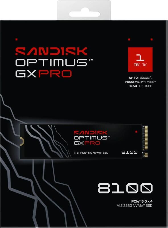 Sandisk Optimus GX PRO 8100 1TB PCIe 5.0 NVMe SSD