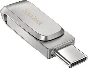 SanDisk Dual Drive Ultra 3.1 Luxe 1TB (USB-C) USB-sticks Zilver