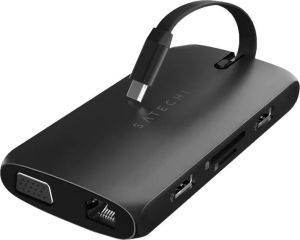 Satechi USB-C On-the-Go Multiport Adapter Zwart