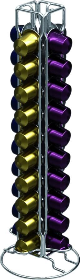 Scanpart Nespresso cuphouder Capsule houder Koffiecups houder RVS capsulehouder Voor 40 capsules