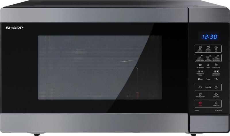 Sharp YC-MC422AE-SB combimagnetron met grill en heteluchtoven 1000W 42 liter zwart