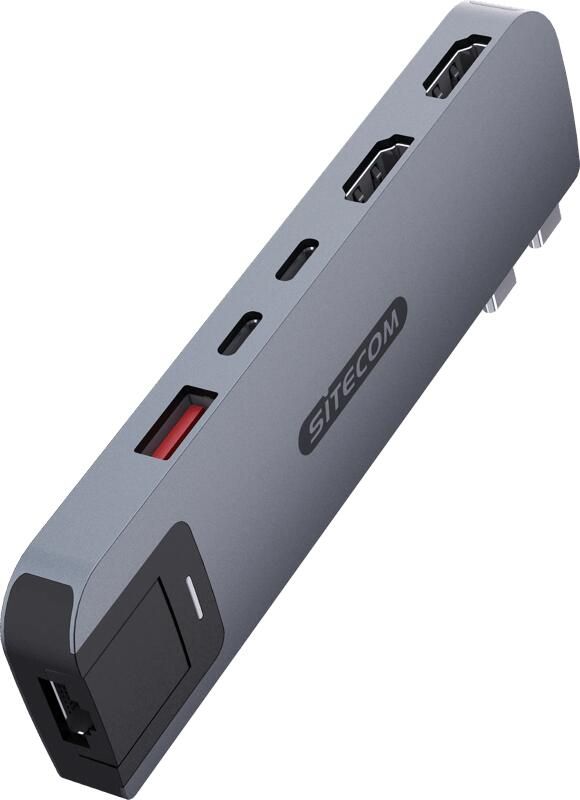 Sitecom MacBook Pro Multiport Hub 6 in 2 Grijs