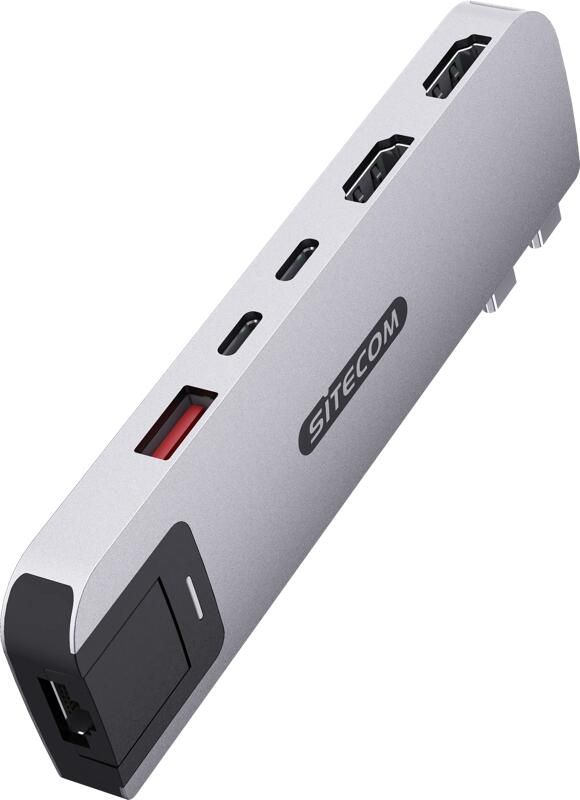 Sitecom MacBook Pro Multiport Hub 6 in 2 Zilver