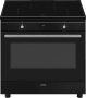 Smeg CX91IMBL Classici Esthetisch Fornuis met Inductie Kookplaat 90 x 60 cm Zwart - Thumbnail 1