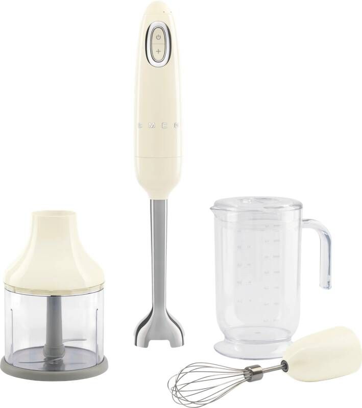 Smeg HBF03CREU Staafmixer Crème 700W Met accessoires