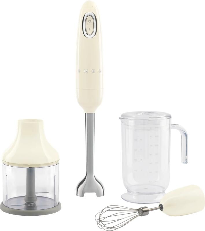Smeg HBF03CREU Staafmixer Crème 700W Met accessoires