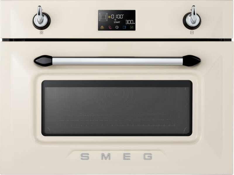 Smeg SO4902M1P Inbouw oven 45 cm Combi-magnetron Crème