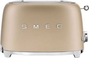 Smeg TSF01CHMEU Broodrooster Mat Champagne 2x2 950W 6 niveaus