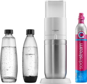 SodaStream DUO wit Incl. Quick Connect Koolzuurcilinder Met 1 glazen en 1 herbruikbare plastic fles