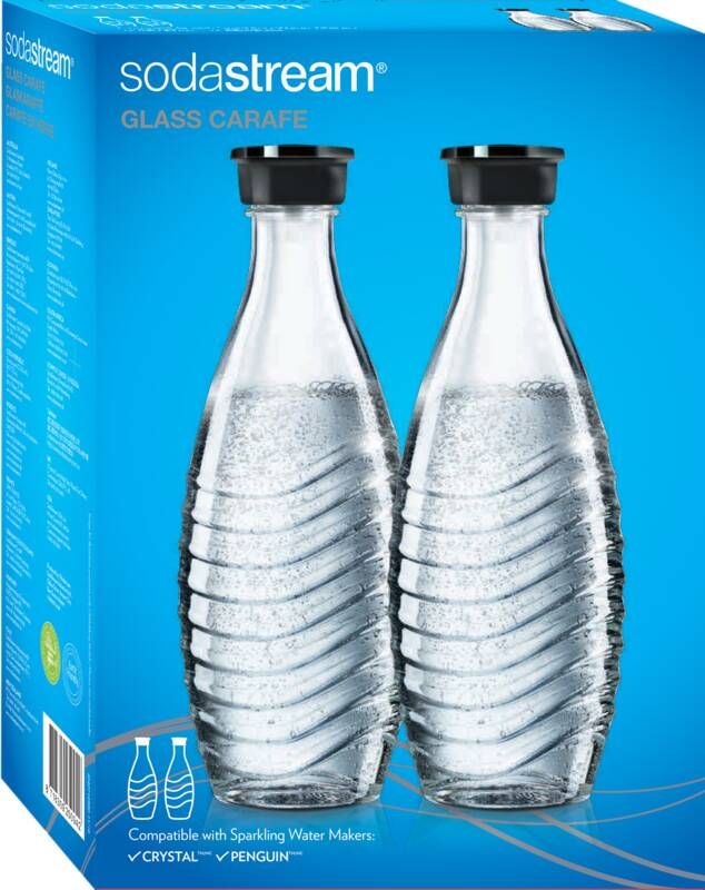 SodaStream Duopack glazen karaffen 750 ml alleen voor Crystal apparaat