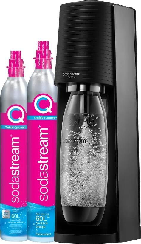 Sodastream TERRA Zwart + Quick Connect Koolzuurcilinder