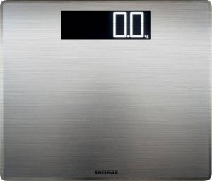 Leifheit Soehnle personenweegschaal digitaal Style Sense Safe 300 RVS- tot 180 kg incl. batterijen