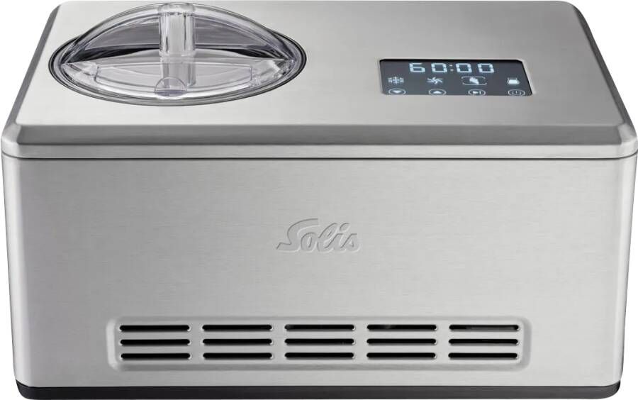 Solis Gelateria Pro Touch 8502 IJsmachine Zelf Vriezend Ice Cream Machine en Yoghurtmaker RVS Zilver
