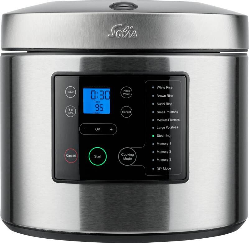 Solis Rice & Potato Cooker 8161 Aardappel- en Rijstkoker RVS Zilver