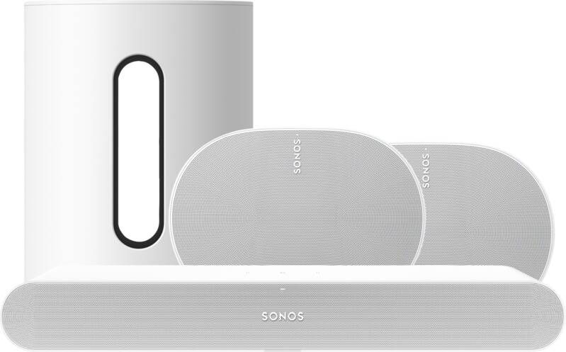 Sonos Ray Wit + 2x Era 300 Wit + Sub Mini Wit